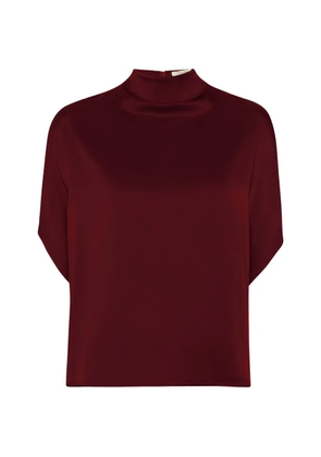 LAPOINTE satin cape blouse - Red