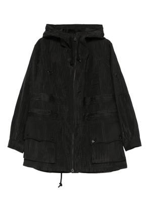 Labrum London fine-ribbed parka coat - Black