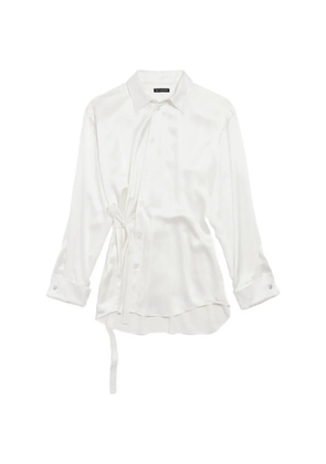 Balenciaga tie-waist shirt - White