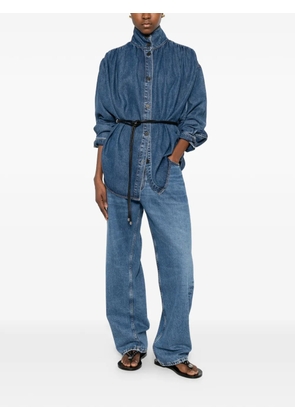 IRO Julie button high-neck denim jacket - Blue