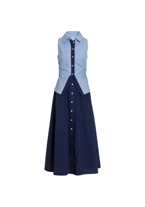 Tanya Taylor Hannah striped midi dress - Blue
