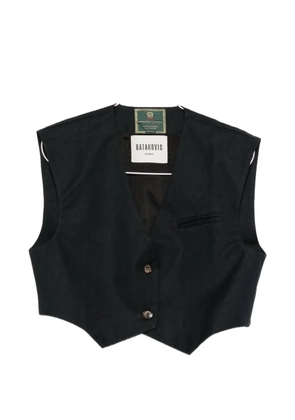 BATAKOVIC Belgrade button linen gilet - Black