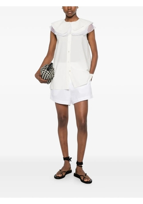 Curiel ruffled-collar blouse - Neutrals