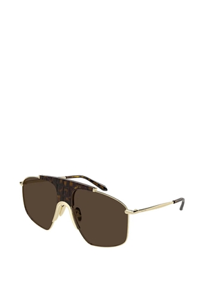azzedine alaïa geometric-frame sunglasses - Gold
