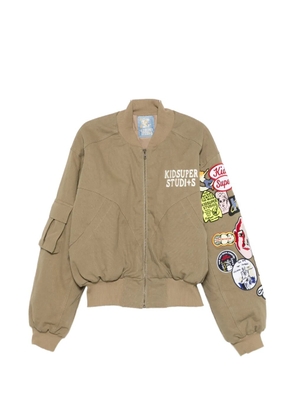 KidSuper patch pocket bomber jacket - Neutrals