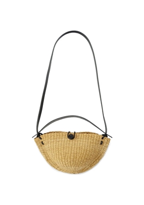 Inès Bressand medium leather-buckle shoulder bag - Neutrals