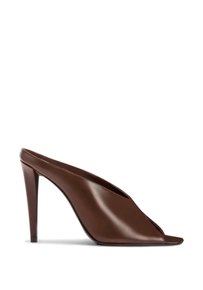 Giuseppe Zanotti square-toe leather sandals - Brown