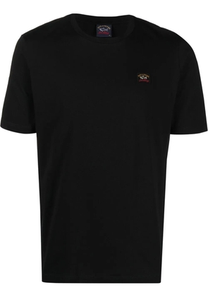 Paul & Shark logo-patch cotton T-shirt - Black