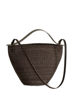 Inès Bressand medium Bell leather-handle shoulder bag - Brown