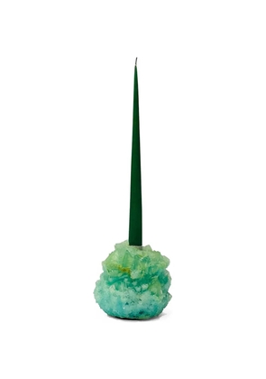 Mineral Series Crystal turquoise candlestick holder - Green