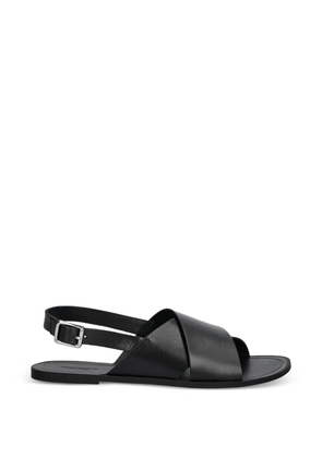 VAGABOND crossover leather sandals - Black
