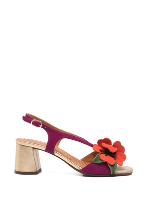 Chie Mihara floral sandals - Purple