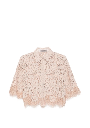 D.Exterior floral-lace shirt - Neutrals