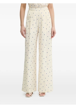 Forte Forte teardrop-print trousers - Neutrals