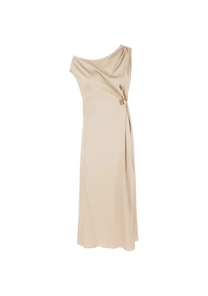 Danamé one-shoulder buckle dress - Neutrals