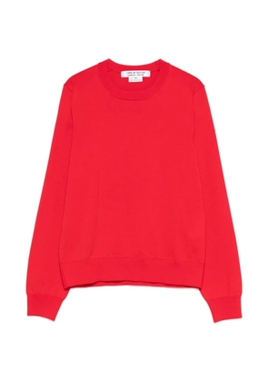 Comme Des Garçons ribbed crewneck sweater - Red