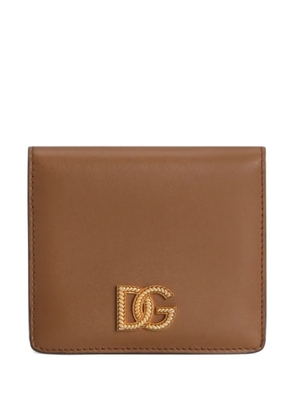 Dolce & Gabbana calfskin wallet with DG logo - Neutrals