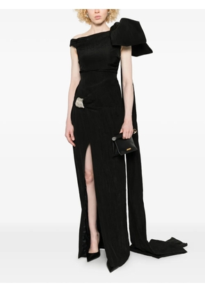 David Koma bow-detail maxi dress - Black