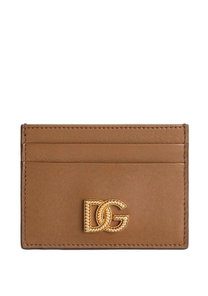 Dolce & Gabbana woven DC logo card holder - Brown