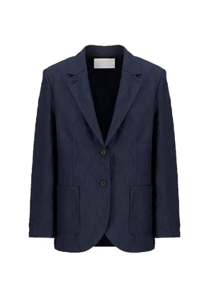 Harris Wharf London Travel single-breasted textured cotton blazer - Blue