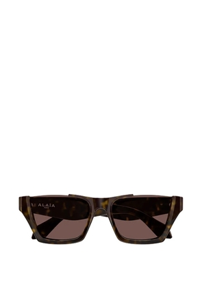 azzedine alaïa square-frame sunglasses - Brown