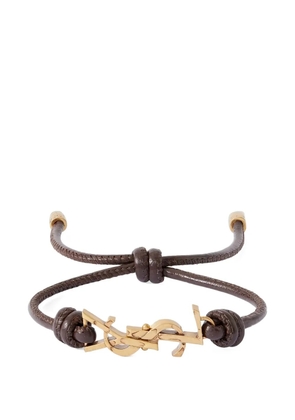 Saint Laurent logo leather bracelet - Gold