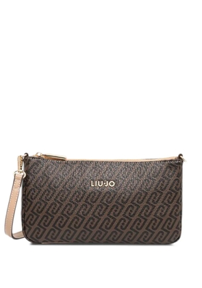LIU JO logo pattern cross body bag - Brown