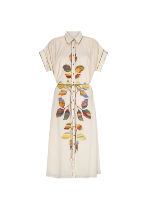 Carolina K button-up midi dress - Neutrals