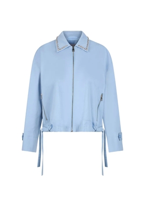 LIU JO bejewelled bomber jacket - Blue