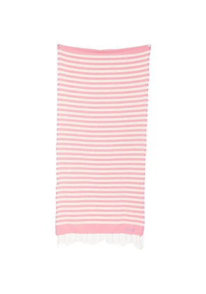 MC2 Saint Barth striped fringed beach towel - Pink
