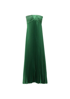 Ba&Sh Willow pleated strapless dress - Green