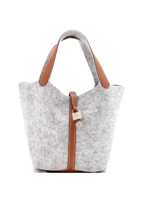 Hermès Pre-Owned Picotin Lock Bag Felt with Leather MM bucket bag - Brown