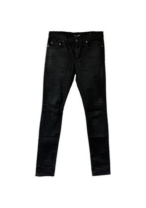 Saint Laurent Pre-Owned coated jeans - Black