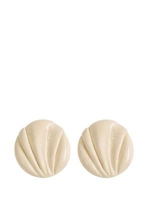 Chloé Pleats clip-on earrings - White