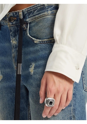 Ann Demeulemeester Merr square ring - Silver