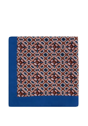 Ottotredici flower pattern pocket square - Brown