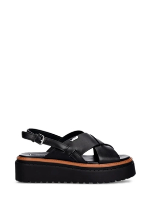 LIU JO crossover flatform sandals - Black