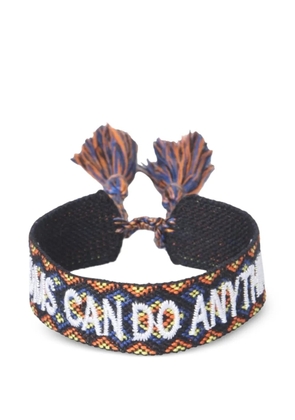 ELLA K 'Moms Can Do Anything' woven bracelet - Black