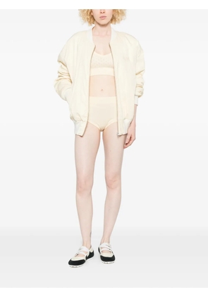 Plan C ribbed-waist short - Neutrals