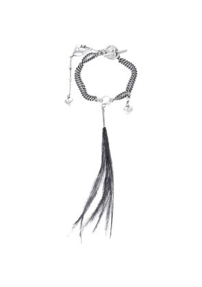 Ann Demeulemeester Revi feather heart bracelet - Silver