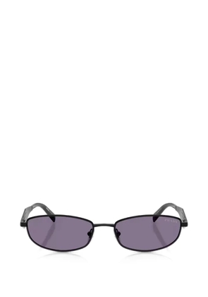 Prada Eyewear satin geometric sunglasses - Black