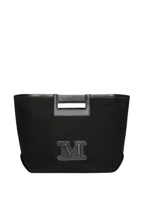 Max Mara logo-applique shoulder bag - Black