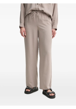 American Vintage drawstring-fastening pinstripe trousers - Neutrals