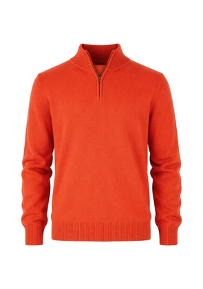 MC2 Saint Barth Maglia half zip lambswool jumper - Orange