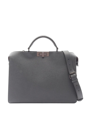 Fendi Pre-Owned 2010-2026 Medium Leather Peekaboo ISeeU satchel - Grey