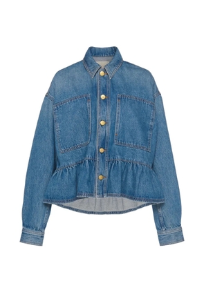Ulla Johnson Arquette patch-pocket peplum denim jacket - Blue