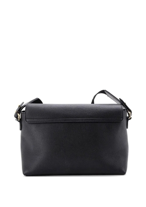 Burberry Pre-Owned Note Leather with Vintage Check Canvas Medium crossbody bag - Black