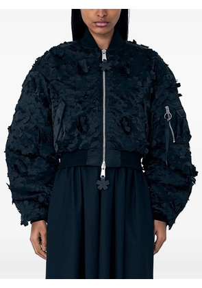 Cecilie Bahnsen x Alpha CB MA-1 floral-appliqué bomber jacket - Black