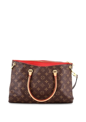 Louis Vuitton Pre-Owned Pallas Tote Monogram Canvas with Leather shoulder bag - Red