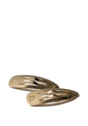 Miu Miu metal hair clips - Gold